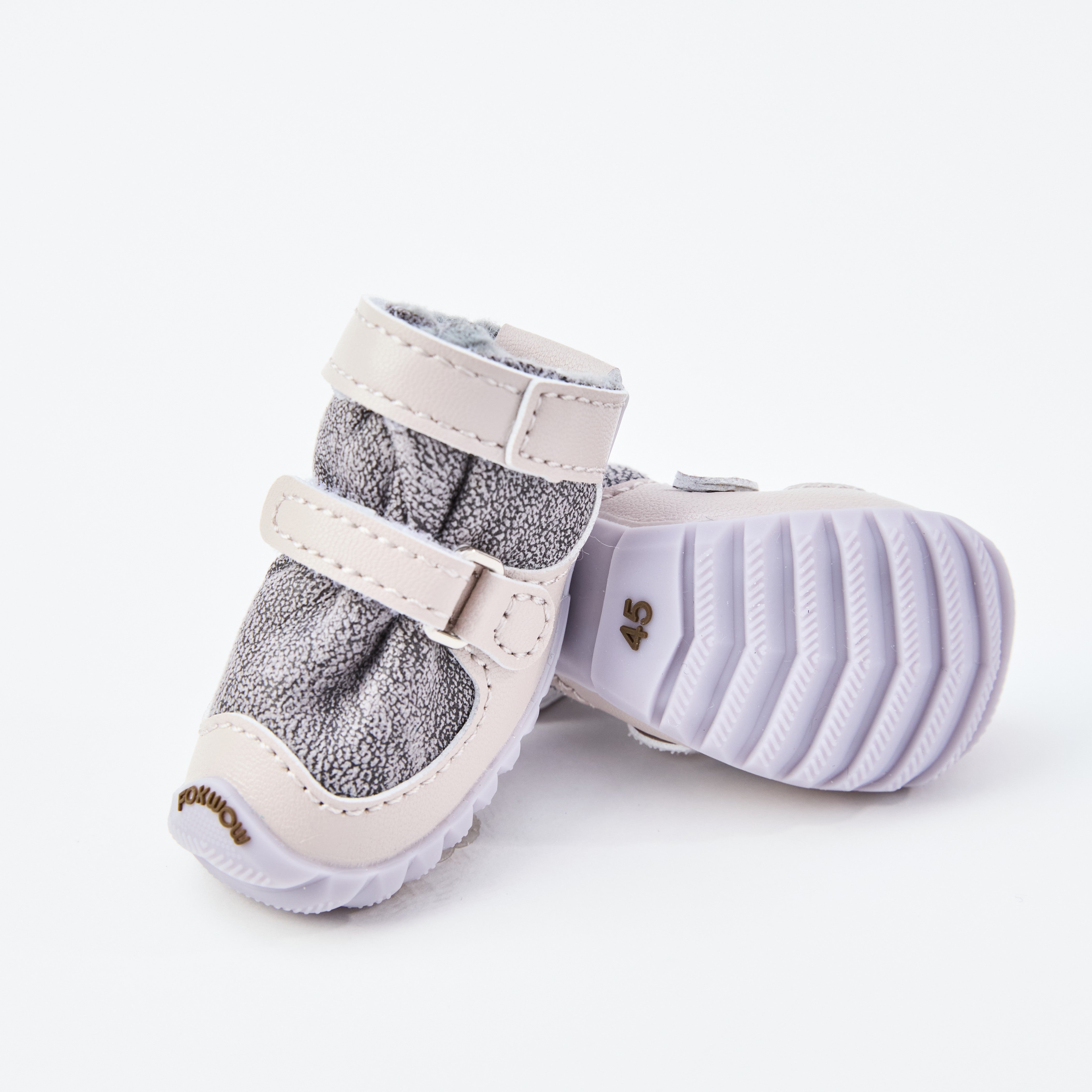 FOKWOW 冬用ドッグシューズ|裏起毛・滑り止め・テクスチャ素材