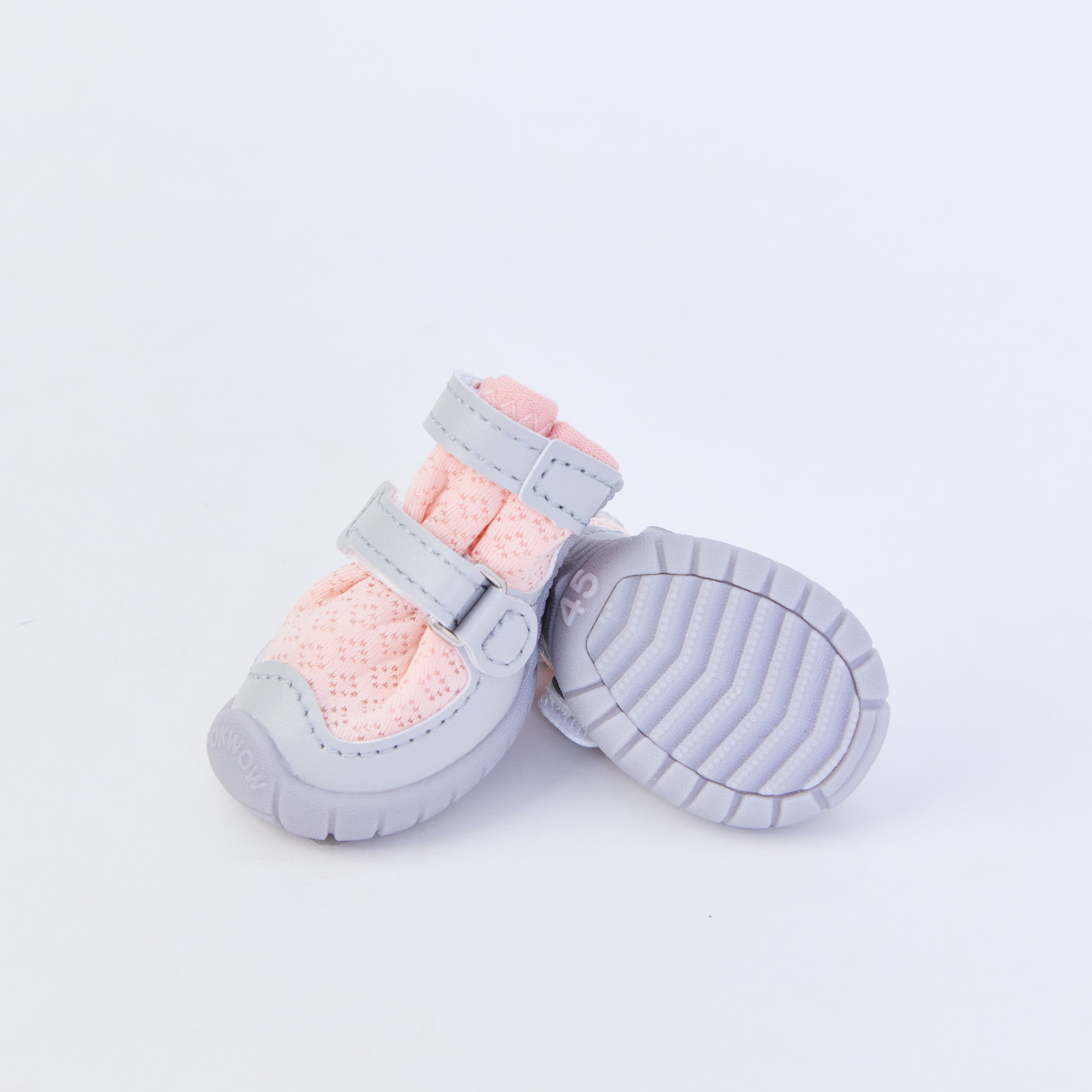 FOKWOW 春秋用ドッグシューズ｜通気性生地・しっかり固定・耐久PVCソール