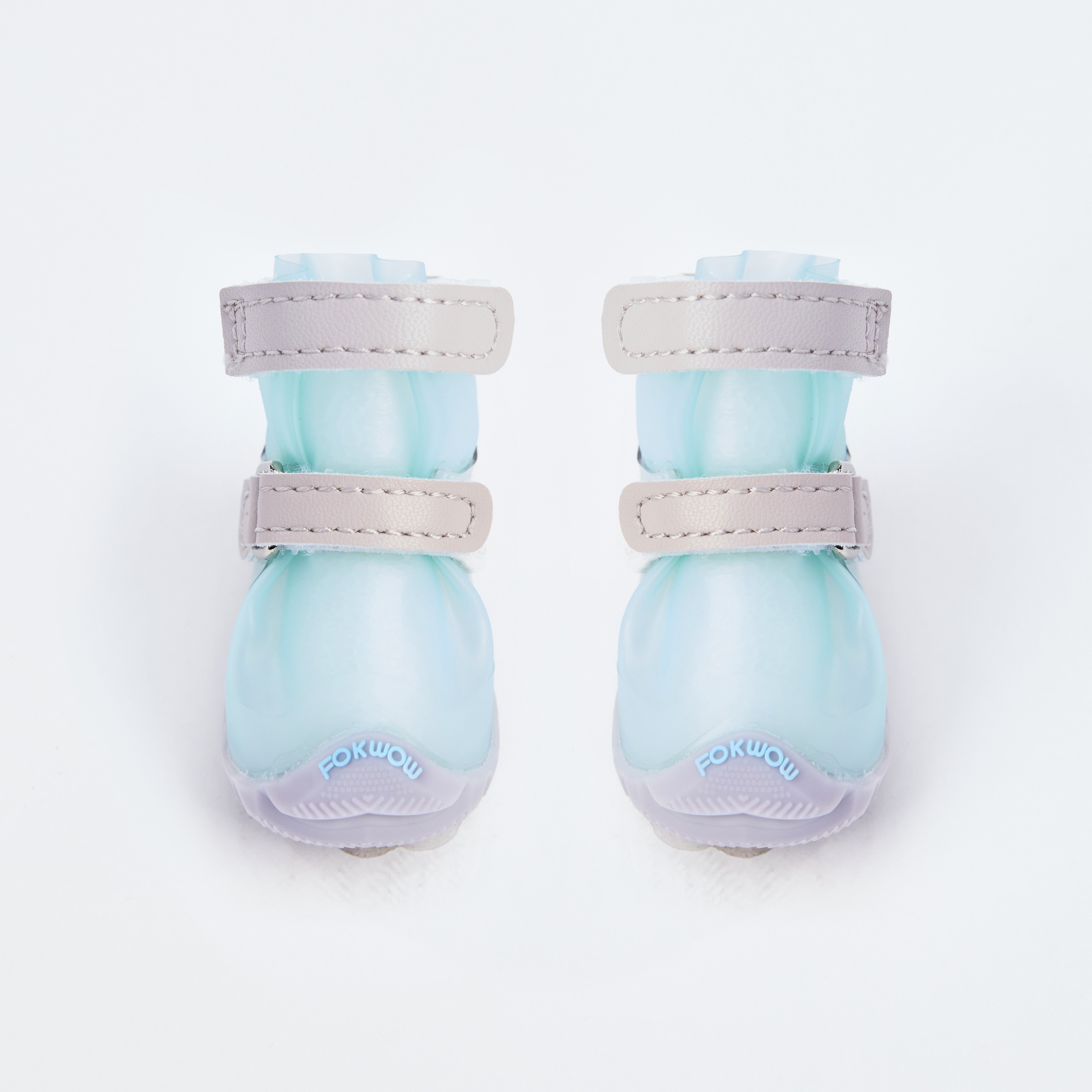 FOKWOW 犬用レインシューズ｜透明TPU・防水・滑り止め・二重バンド