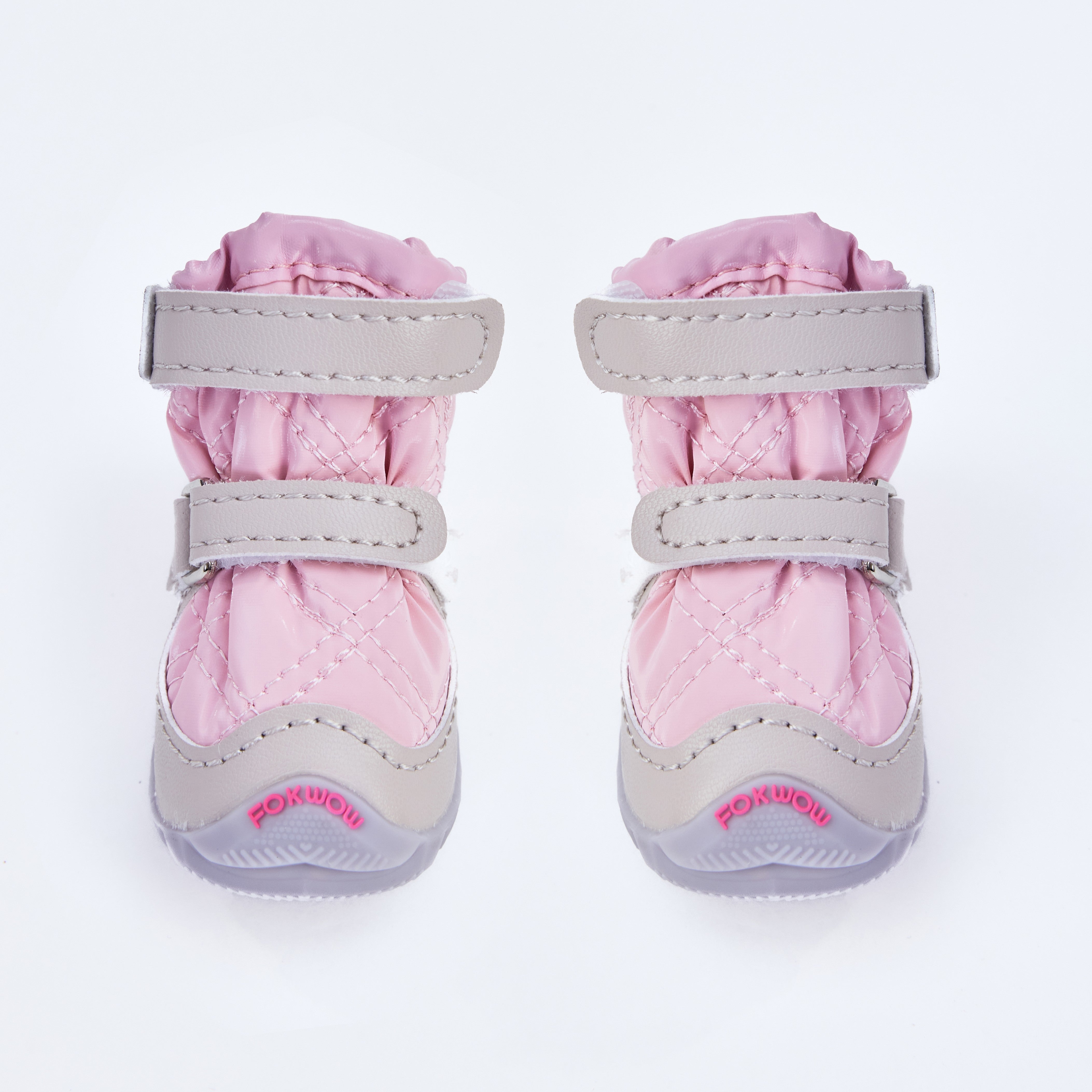 FOKWOW 冬用ドッグシューズ｜ 防風・中綿入り・しっかり固定・PVCソール